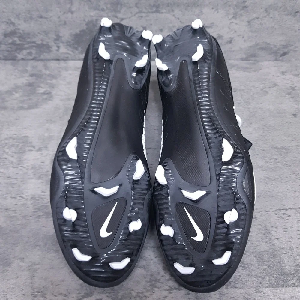 NIke Huarache‎ 9 Elite Lax Mid Lacrosse Cleats Mens 12.5 Black White FD0088-002